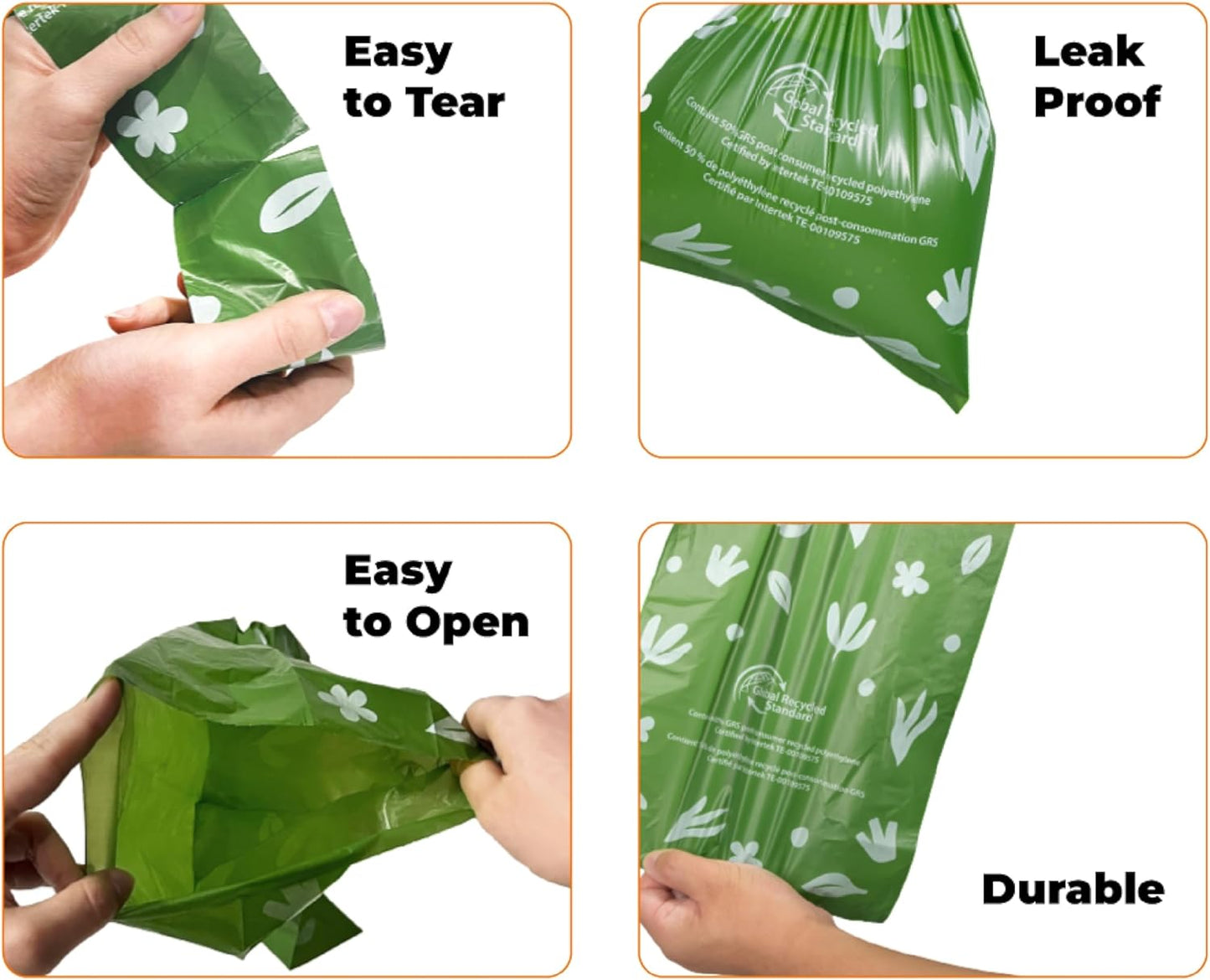 Best Pet Supplies Poop Bags for Dogs, 50% Post-Consumer Recycled Content dog waste bags on rolls, fits all poop bag holders for leashes - 150 Count, Assorted Colors, Scented