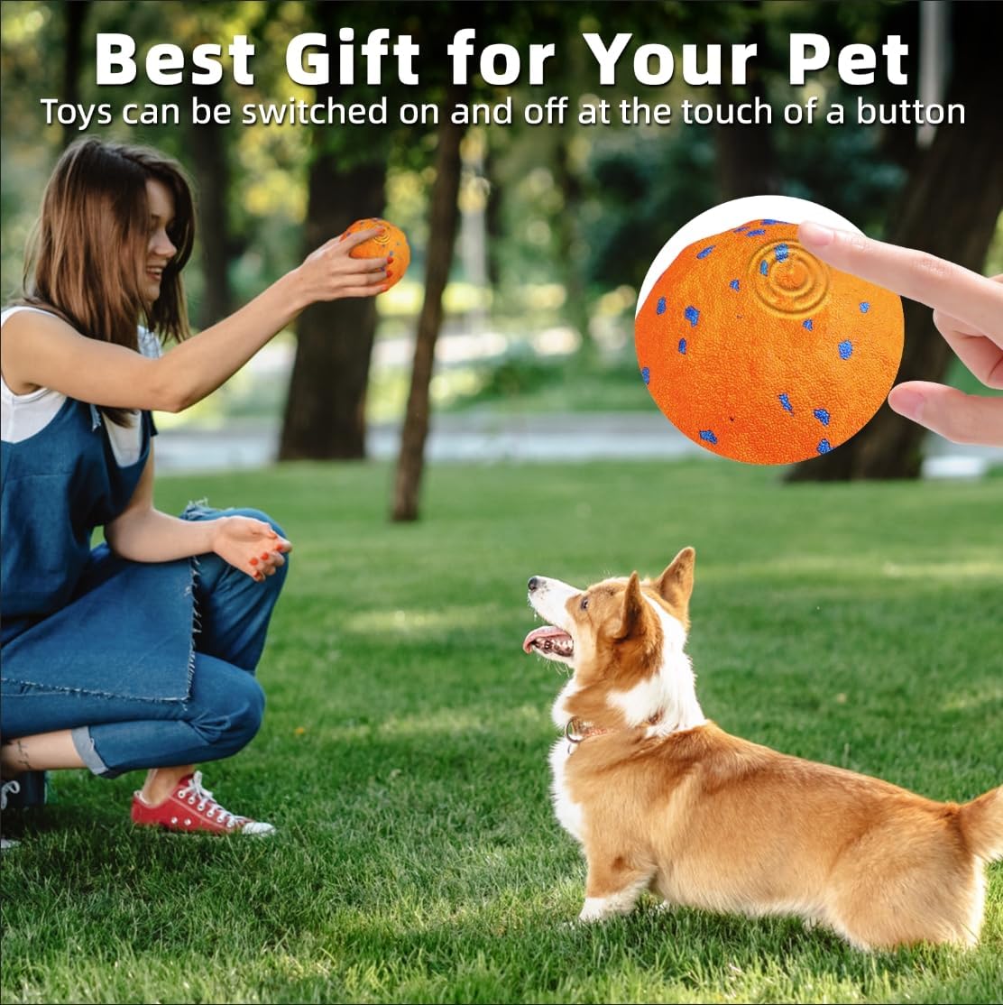 Interactive Dog Toys Ball, Automatic Moving, Bouncing Chew Toys, E-TPU Material, Suitable for Large and Medium-Sized Dogs, Used for Boredom Relief and Daily Training, USB Rechargeable