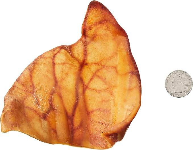 Amazon Brand - Wonder Bound Whole Pig Ears, Single Ingredient, Highly Digestible, Dog Treats for Puppy and Large/Medium Dogs, Pork, 18 count, 12.7 ounce (Pack of 1)