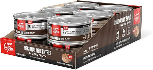 ORIJEN Premium Pate Wet Cat Food in Bone Broth Regional Red Entrée 5.5oz Cans (12 Count)