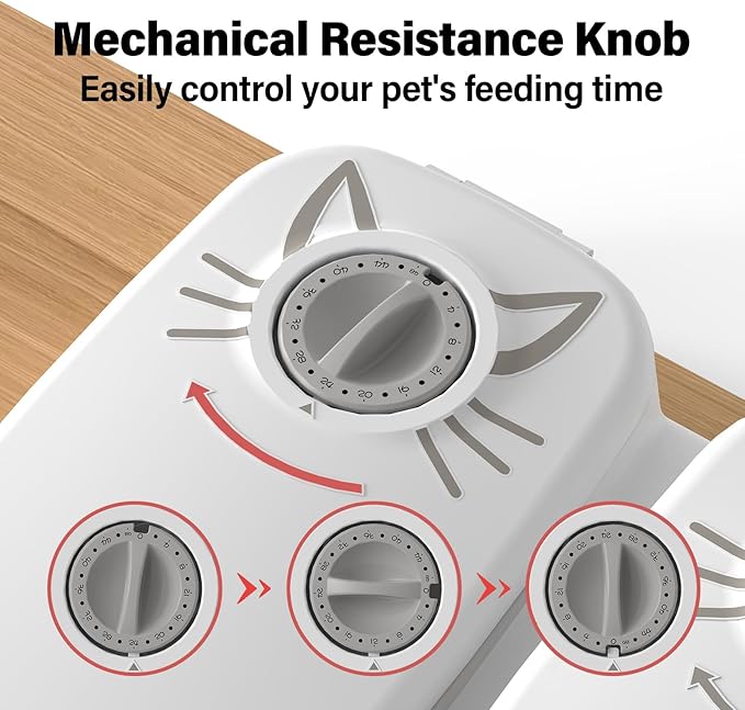 Automatic 2-Meal Cat Feeder - 48H Timed Wet Cat Food Refrigerated Dispenser with 2 Ice Packs for Puppies and Kittens in Yogurt and Canned (Extra Large)