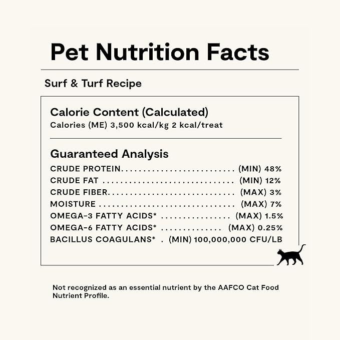 Open Farm, Kitty Cubes, Freeze Dried Raw Cat Treats, Grain-Free, High-Protein Cat Treat with Probiotics, Omega Fatty Acids & Superfoods, Surf & Turf Recipe, 1.5oz Bag