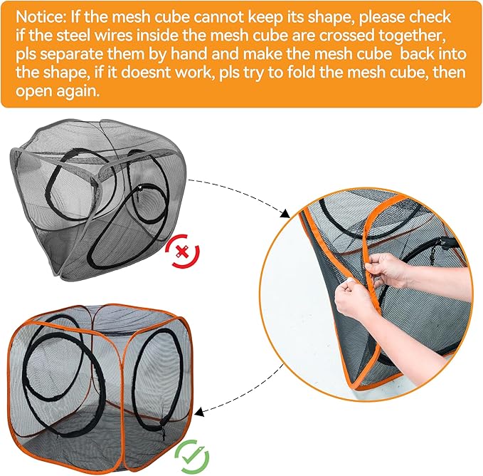 Cat Play Tunnel + Cube(with Three Ways) for Indoor and Outdoor, Kitty Play House, Cat Enclosures, Collapsible Kitty Tent, Kitten Toys Easy to Connect with Kitty Tent（2 Tunnels + Cube ）