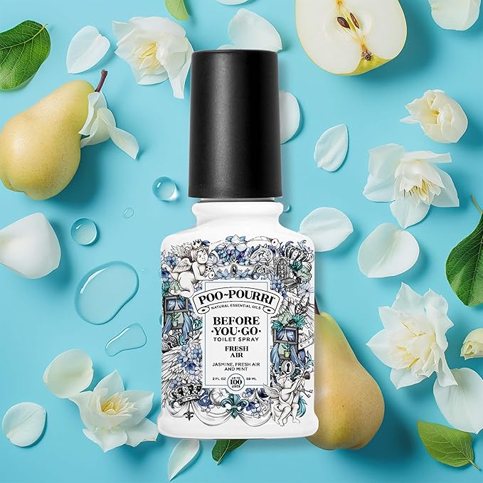 Poo-Pourri Before-You-Go Toilet Spray, Fresh Air, 2 Fl Oz - Jasmine, Fresh Air and Mint