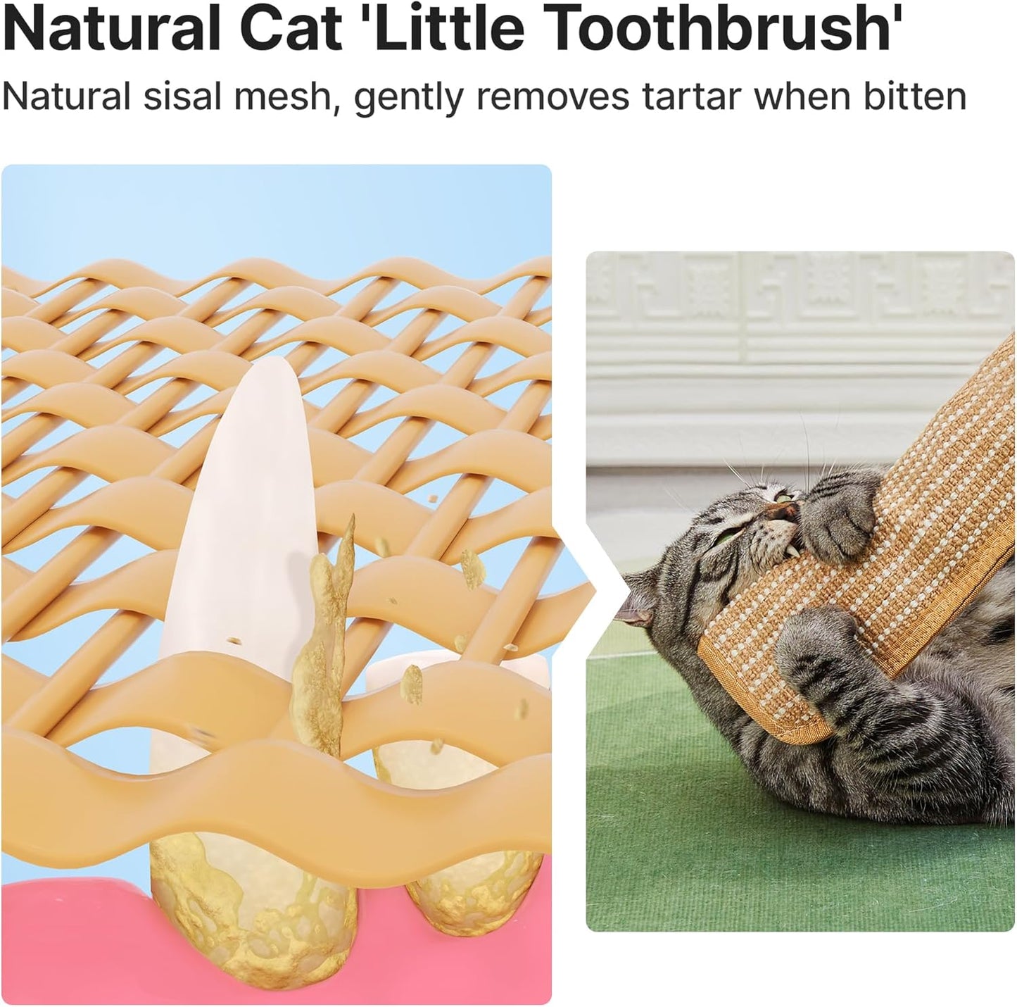 Potaroma Cat Toys Pack of 2 with 6000mg A+ Organic Catnip, Soft Sisal Material Indoor Kitten Scratching and Kicker Toys, Drives Bored Cats Crazy with Fun Interactive Chew