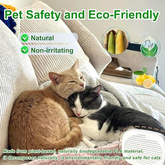 6 PCS Robertet Fragrance Box for Snow+ Automatic Cat Litter Box, Odor Remover for PetSnowy Self-Cleaning System, Monthly Change, Lemon-scented, Pets Deodorizing Pods