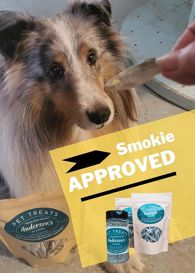 Anderson's Freeze Dried Protein Pet Treats, 2 oz | Quality Treats for Training | Grain and Gluten Free | Arkansas Farm Raised Minnows
