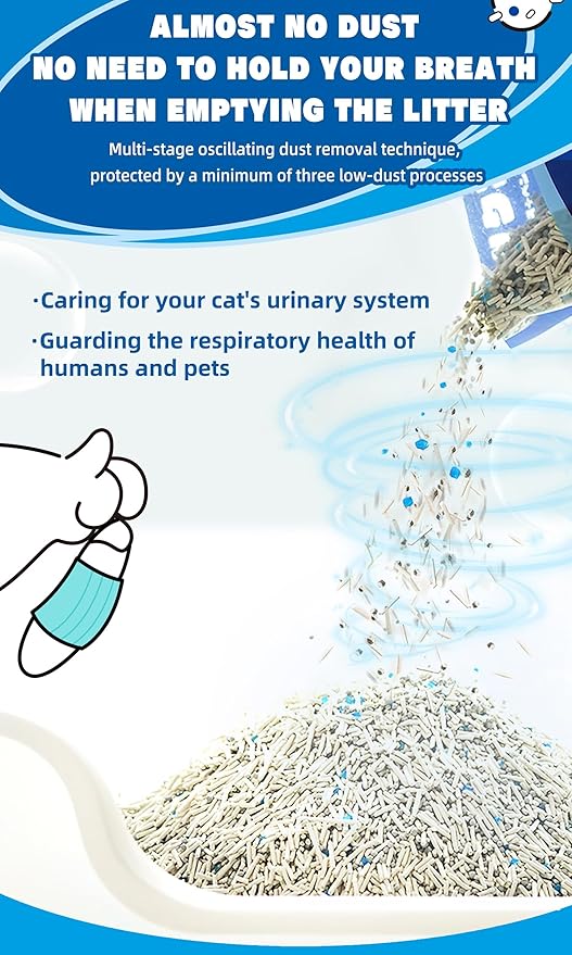 NIKORO Tofu Cat Litter,Strong Clumping Cat Litters,Odor Control and Unscented Ultra Absorbent Water Flushable Bentonite Tofu Cat Litter,Dust Free Scent Free,21 lbs(5.29 lbs×4Bags)