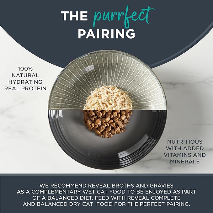 Reveal Natural Wet Kitten Food, Limited and Natural Ingredients, Grain Free, High Protein with No Artificial Additives, Chicken & Tuna Variety in Broth (8 x 2.47 oz Cans)