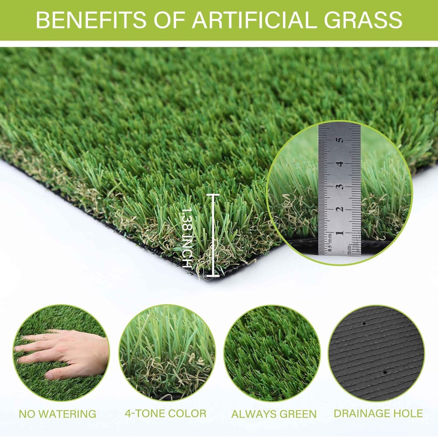 Dogs Grass for Potty Training, Artificial Grass for Dogs Puppy Fake Grass Pads 3×5ft Large Supplies Pets Litter Rugs for Puppy Training