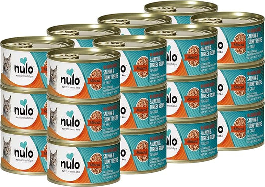 Nulo Salmon & Turkey Grain-Free Minced Wet Canned Cat Food, 3 Ounce (Pack of 24)
