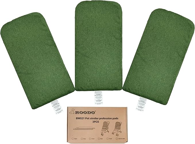 ROODO Pet Stroller Inner Pad for Exclusive Use,Original,Replaceable,Easy to Clean,Set of 3 pc(Green)