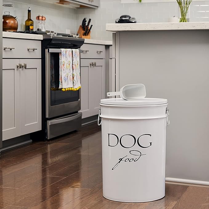 Harry Barker Pet Food Storage Collection, Classic White Food Storage - Large