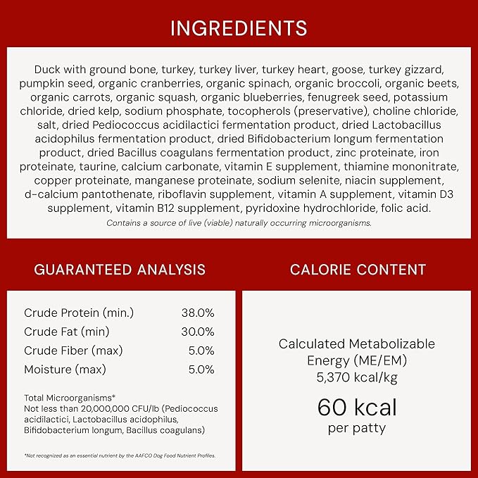 Stella & Chewy's Freeze-Dried Raw Dinner Patties - Duck Duck Goose Recipe - High Protein Grain-Free Puppy & Dog Food - Perfect For Picky Eaters - 25 oz