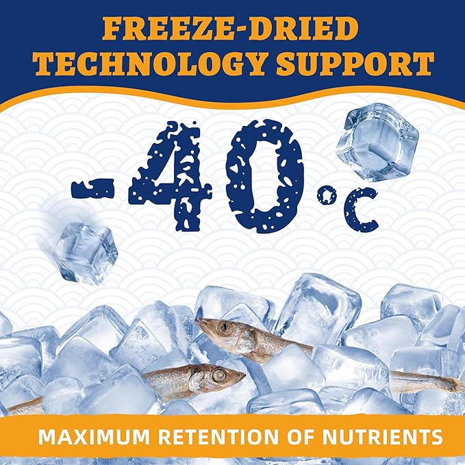 Just Try 10.58 oz Freeze Dried Minnows for Cat & Dog Treats Raw Single Ingredient High Protein Training Treats Pet Snacks Omega 3 for Skin Coat Health