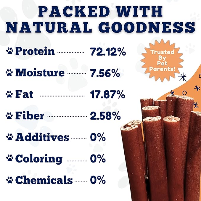 Amazing Dog Treats 12 Inch Collagen Stick - (5 Count) - Collagen Sticks for Dogs - No Hide Dog Bones