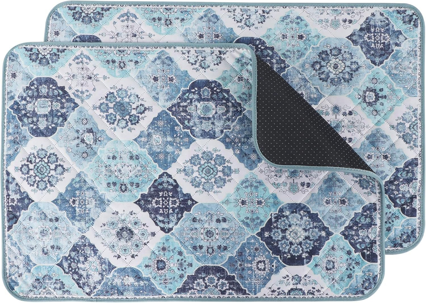 IEUUMLER Washable Pee Pads for Dogs, 2 Pack Reusable Non-Slip Grip, Super Absorbent Waterproof Puppy Pads for Potty Training, Playpen, Crate, Whelping Box EU011 (Blue, 36" x 48")