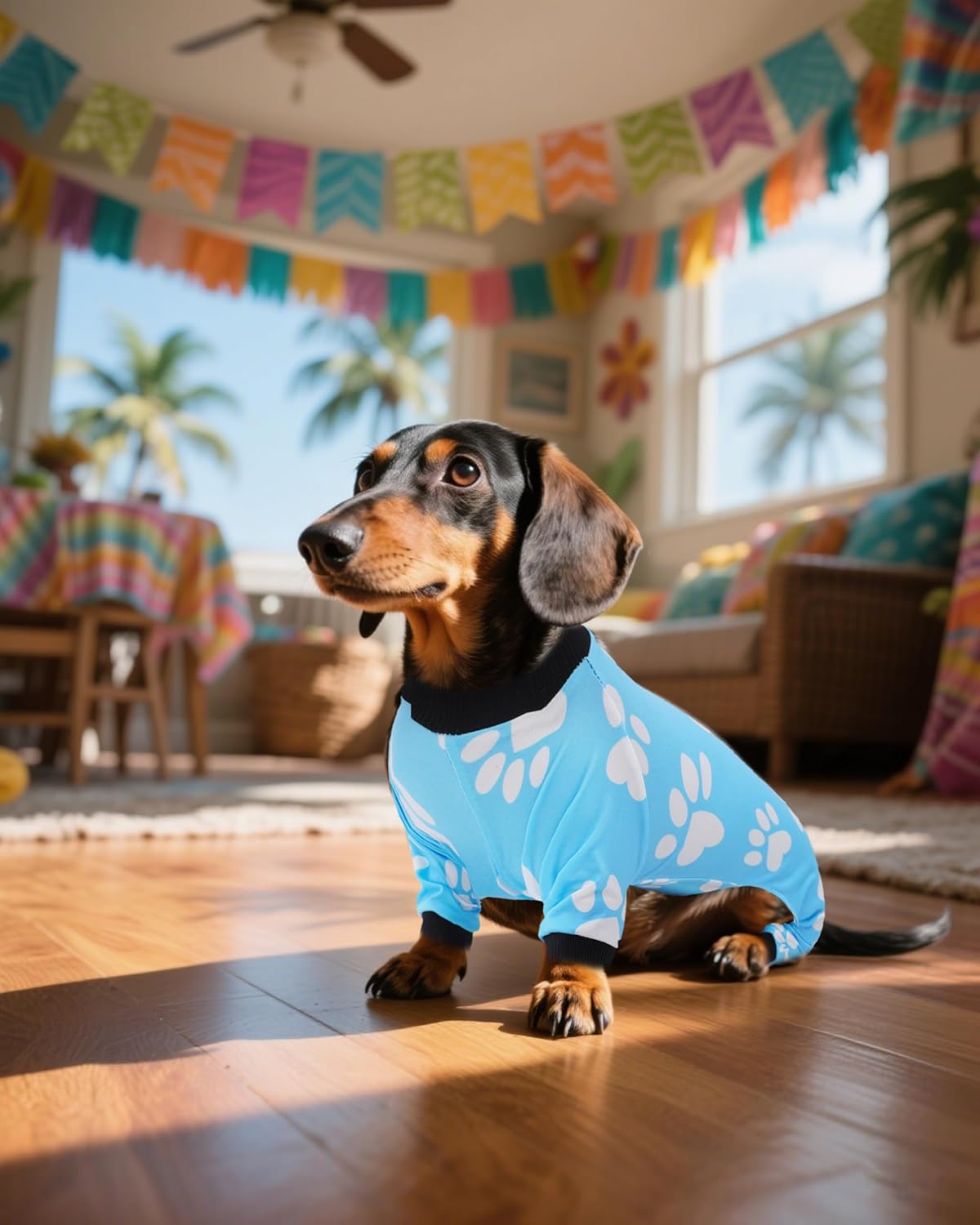 PET SHOW 4 Pack Dog Pajamas Dinosaur Shark for Small Medium Dogs Boy Soft Stretchy PJs Plaid Jumpsuit Dog Paw Onesies Outfits with Sleeve Pets Breathable Summer Clothes Costume XL