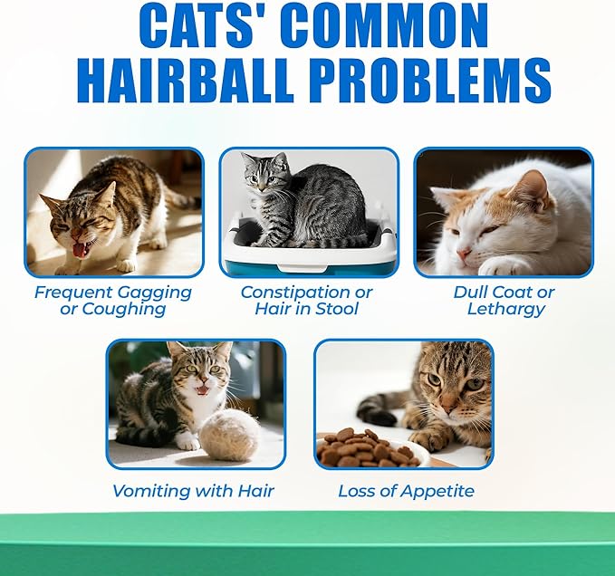Just Try 300 Bites Hairball Control Cat Treats - Hairball Treatment & Relief for Cats - with Cat Grass, Pumpkin, & Omega-3 Fish Oil, Crunchy Chicken Flavor Crunchy Bites