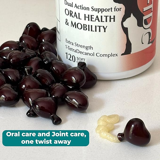 1TDC WorksSoWell Dual Action Joint Supplement For Dogs & Cats - Hip And Joint Supplement For Large Breed & Small Breed - Also Great For Oral Health - Muscle & Stamina Recovery & Arthritis - 120ct