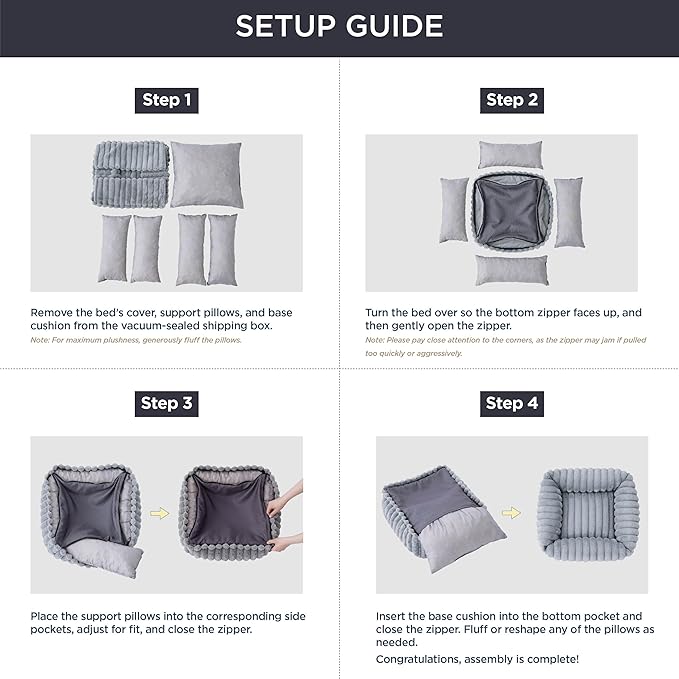 Bedsure Washable Dog Bed for Medium Dogs - Cute Furry Puppy Beds, Rectangle Orthopedic Corduroy Fleece Pet Beds with Removable Zipper Cover, 20x19x6inches, Blue