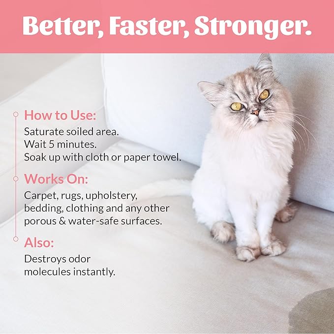 Skout's Honor Cat Urine & Odor Destroyer - Professional Strength, Plant-Powered, Cruelty-Free Urine Eliminator for Carpets and Indoor Living Spaces, 128 oz.