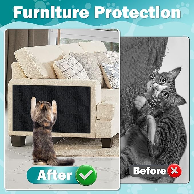 78.7"x15.8" Large Couch Protector from Cat Claws,Anti Scratch Furniture Protector for Cats Corner Wall Scratcher,Replacement for Cat Tree Post Shelves