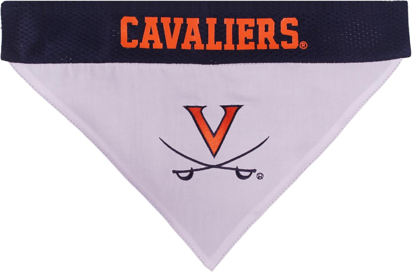Pets First Collegiate Pet Accessories, Reversible Bandana, Virginia Cavaliers, Small/Medium