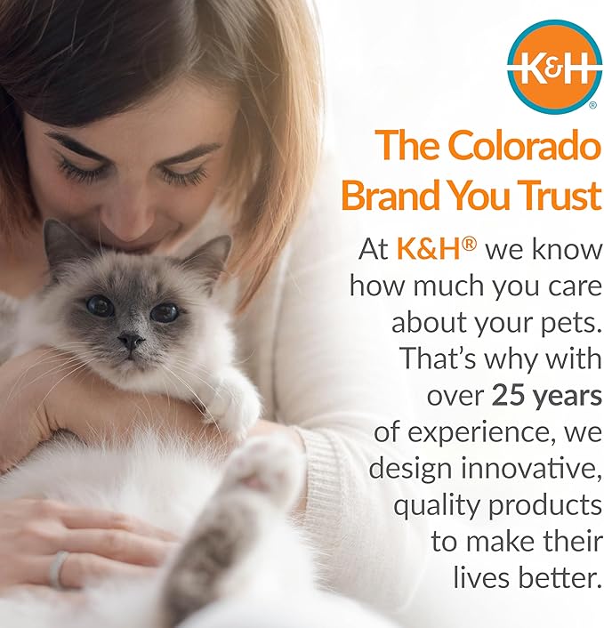 K&H Pet Products Kitty Sill Cat Window Perch for Large Cats, Orthopedic Window Hammock Bed Holds 40LBS, Washable Cover, Kitty Windowsill Bed Seat for Indoors - Cream Fleece, Unheated, 14 X 24in