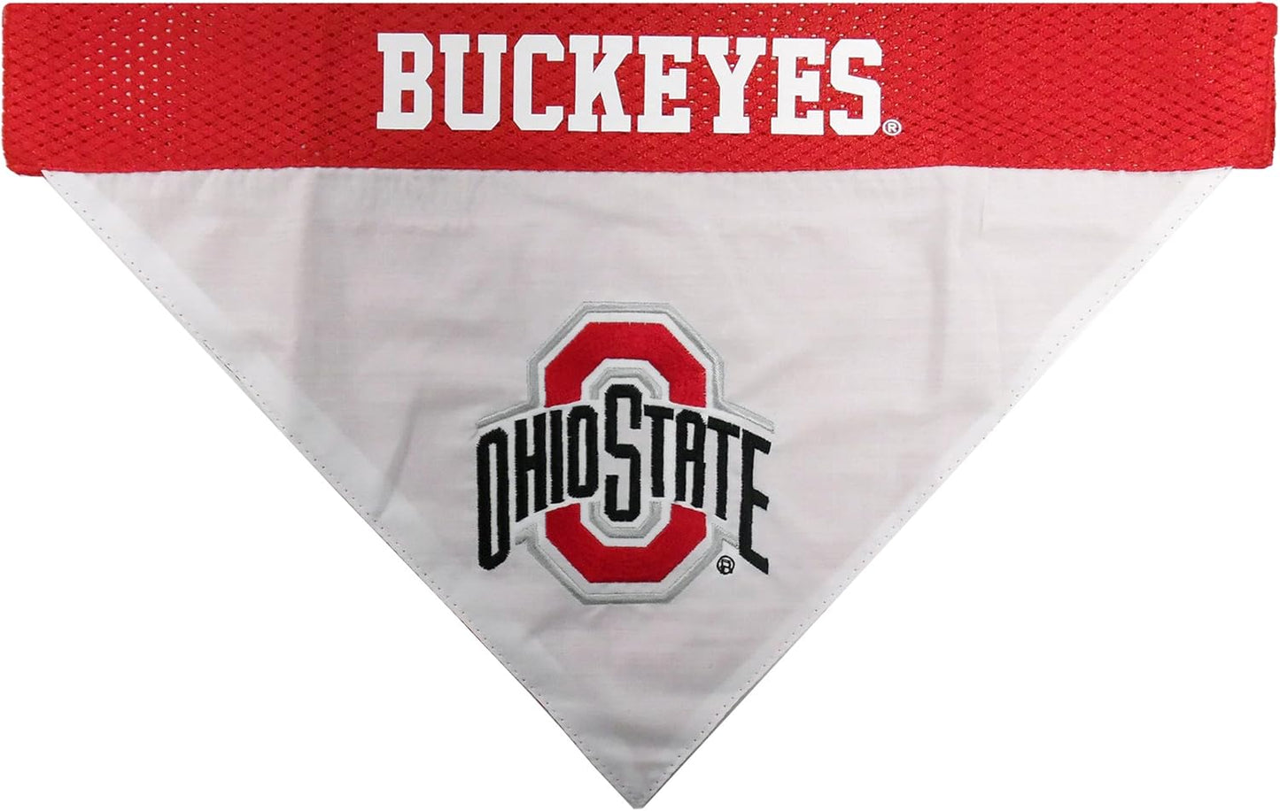 Pets First Collegiate Pet Accessories, Reversible Bandana, Ohio State Buckeyes Size XX-Large