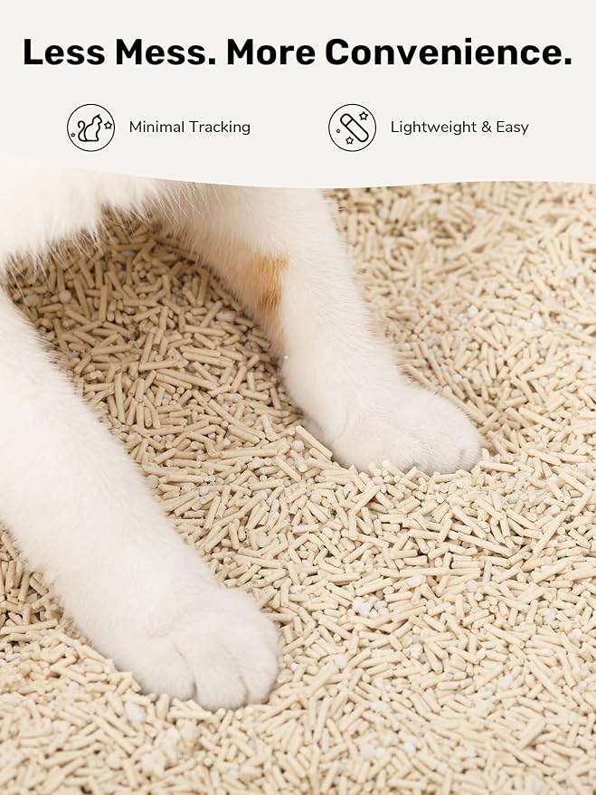 FUKUMARU Tofu Cat Litter, 12lb Fast Clumping & Odor Control, Gardenia Scent, Natural Bean Dregs & Cassava Starch, Dust-Free, Flushable, Low Tracking, Ultra Absorbent, Lightweight, 6lb x 2 Bags