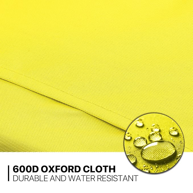 MoNiBloom Foldable Pet Stroller with Waterproof Cover, 3-Wheels Dog Strolling Cart for Small/Medium Dogs and Cats with Storage Basket and Cup Holder, Breathable and Visible Mesh for All-Season, Yellow