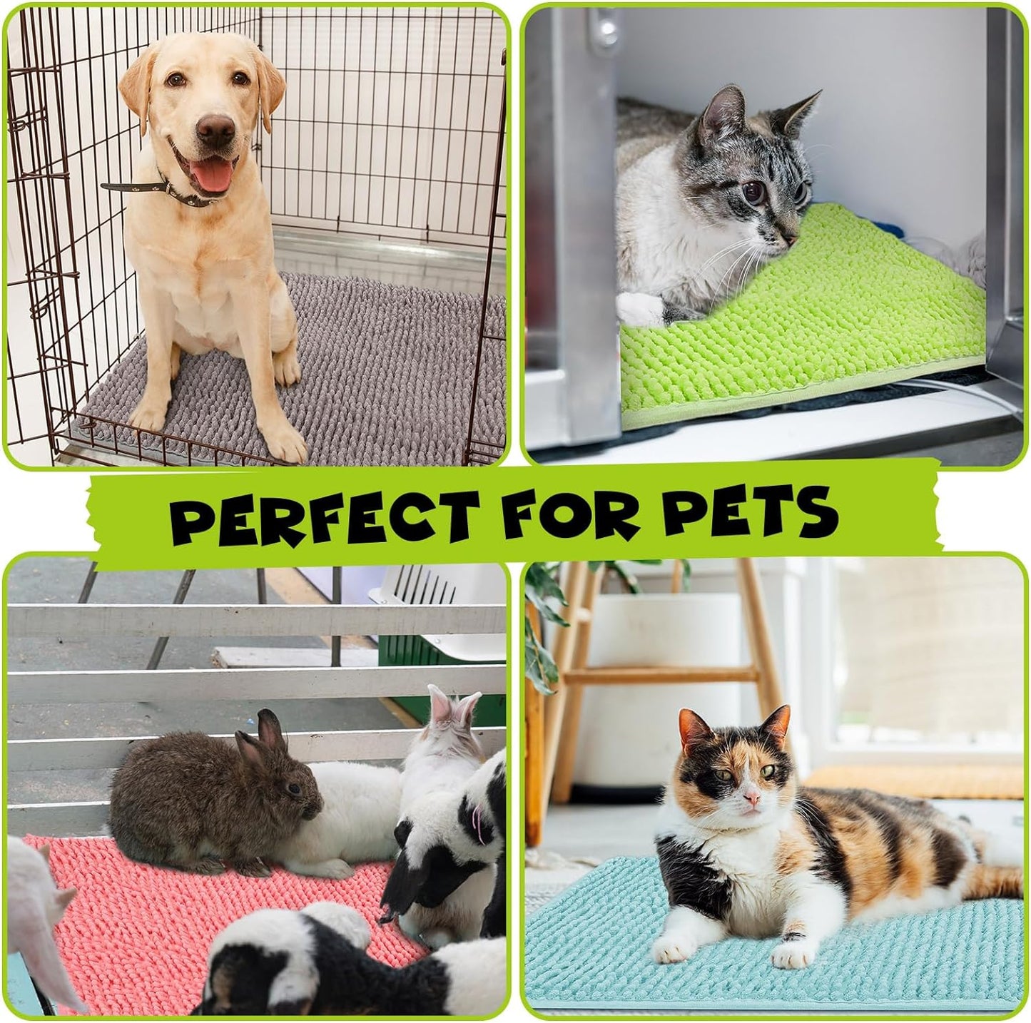 Barydat 8 Pcs Guinea Pig Cage Liner for Guinea Pig Cage Bedding Reusable Rabbit Mat Pad Washable Training Pad Animal Sleeping Bedding Mat