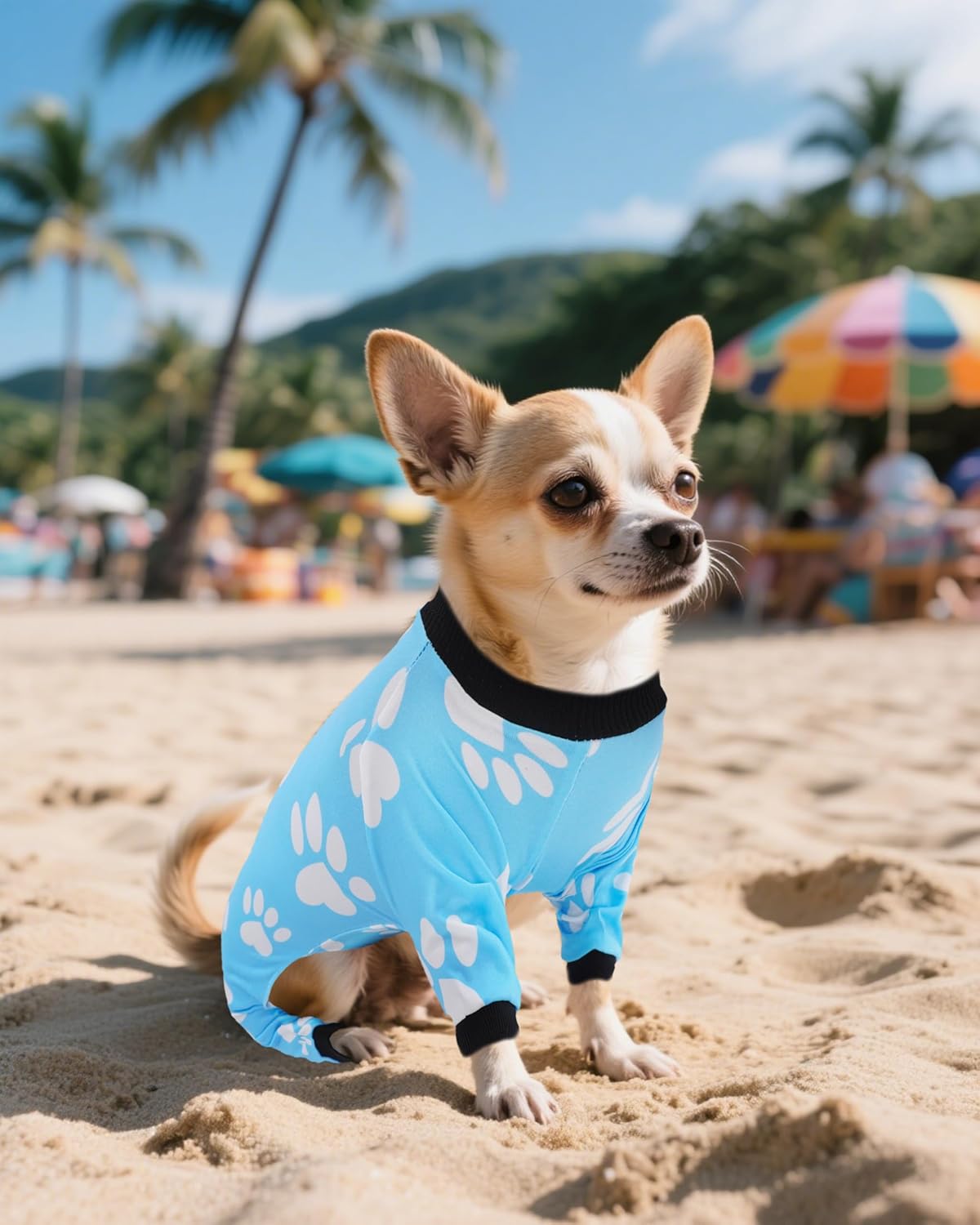 PET SHOW 4 Pack Small Dog Pajamas for Boy Doggies Dinosaur Shark Soft Stretchy PJs Plaid Jumpsuit Puppy Cats Paw Onesies Outfits with Sleeve Pets Breathable Summer Clothes Costume M