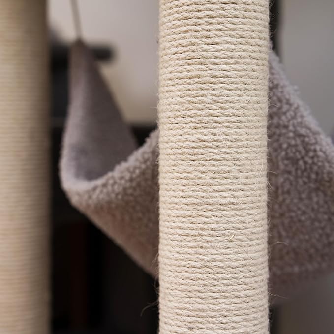 Cat Tree 67in Cat Tower Scratching Post for Cats Tree Tower Furniture for Cats Plush Multi-Level Cat Condo (Gray)