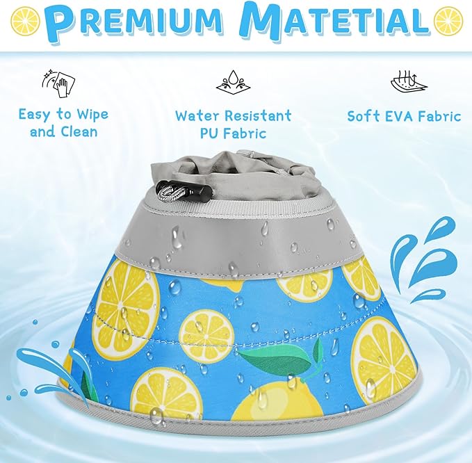 Cat Cone Collar Soft to Stop Licking, Adjustable, Foldable Lightweight Kitten Cones After Surgery Recovery for Cats & Kittens, Cat Cone Alternative (Royal Blue, S)