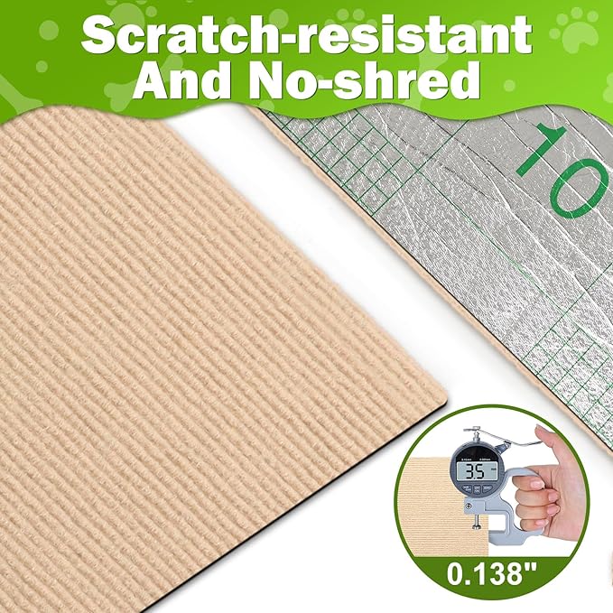 78.7"x15.8" Large Couch Protector from Cat Claws,Anti Scratch Furniture Protector for Cats Corner Wall Scratcher,Replacement for Cat Tree Post Shelves