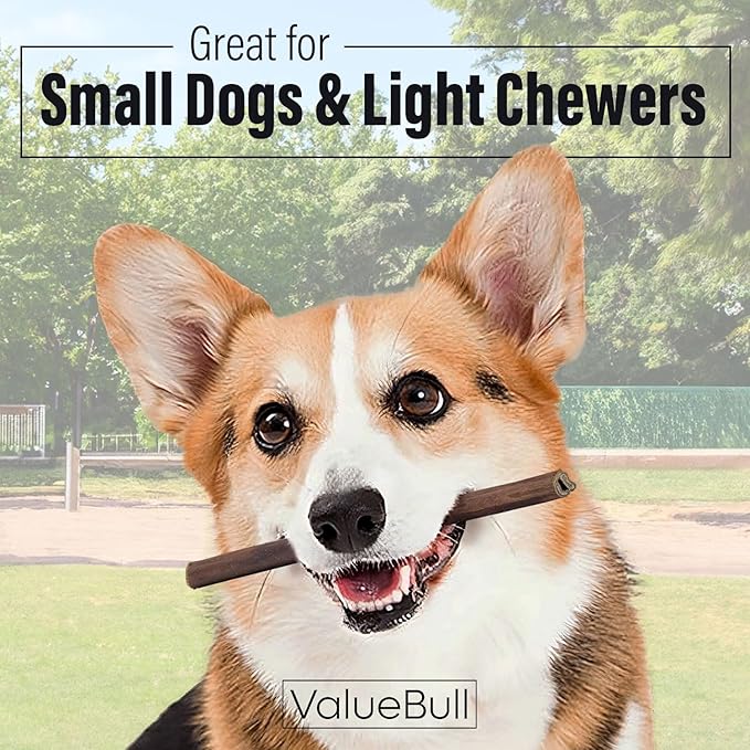 ValueBull Collagen Sticks for Small Dogs, 6 Inch Thin Chews, Natural Dog Treats, 50 Count - Supports Joints, Skin & Coat with Chondroitin & Glucosamine