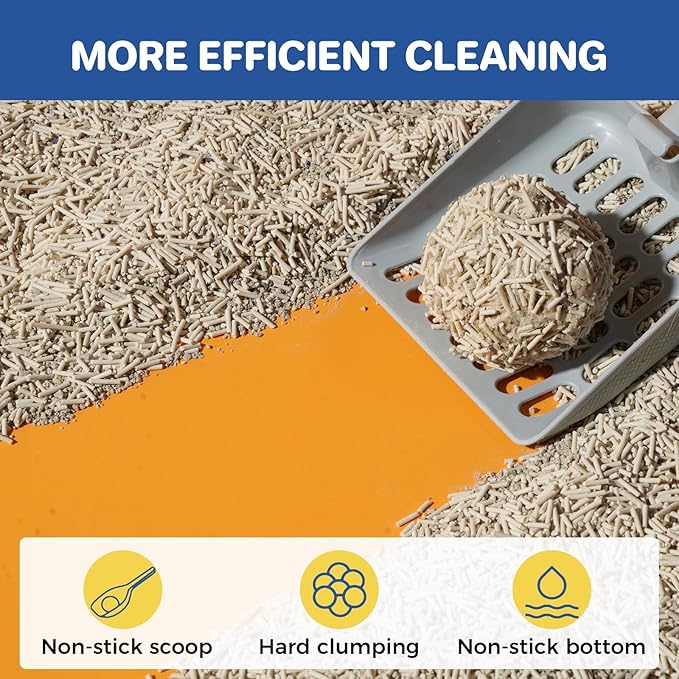 Natural Cat Litter Clumping Cat Litter,36 Pounds Mixed Straw Kitty Litter Lightweight Litter,Dust Free and Low Tracking Litter Odor Control Unscented
