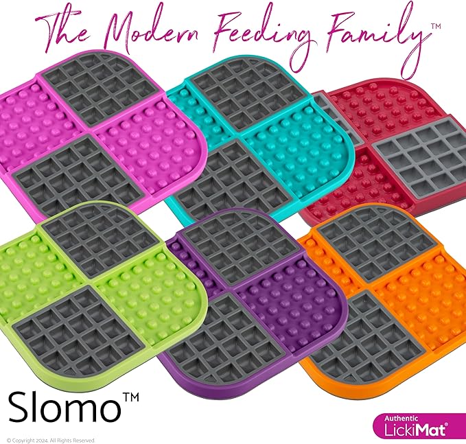 Lickimat Slomo, Dog Slow Feeding Lick Mat, Boredom Anxiety Reducer, Turquoise