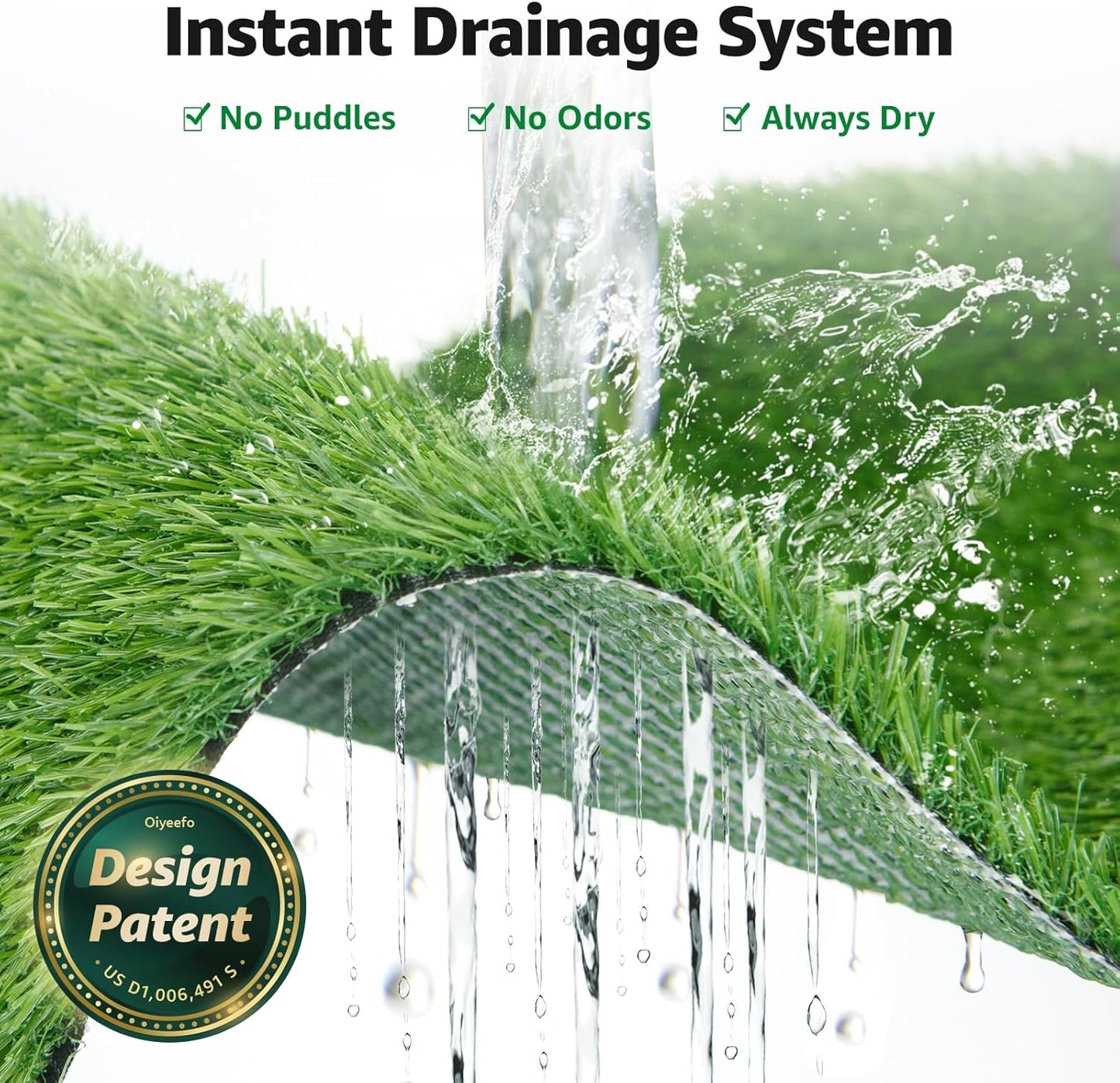 Dog Grass Pad with Tray,35.5” x 23.6” Indoor Dog Potty System 2 Pics Replacement Artificial Grass Mats-5 Pics Disposable Puppy Pads,for Puppy Training Apartment,Balcony and Apartment Use