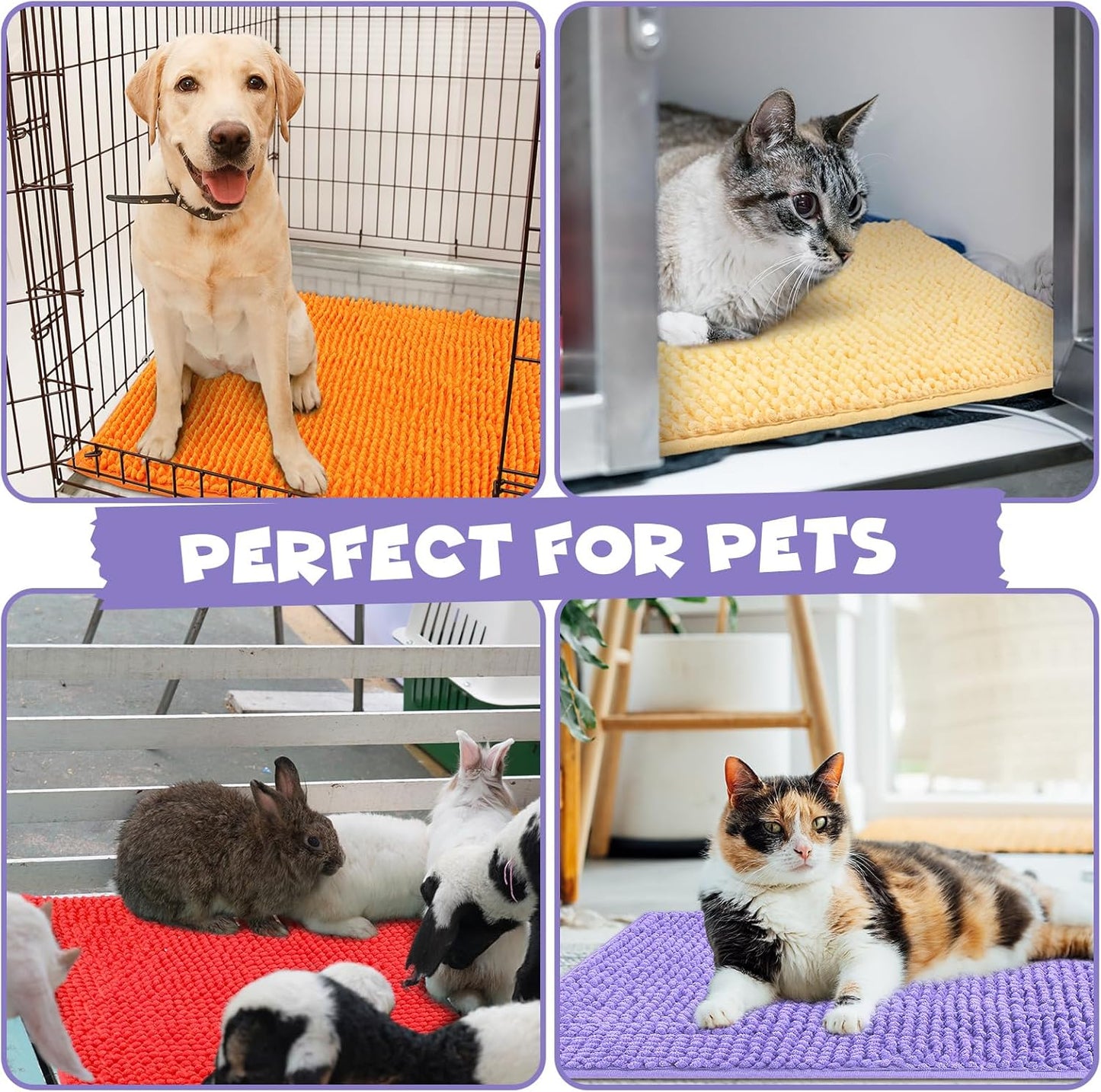 Barydat 8 Pcs Guinea Pig Cage Liner for Guinea Pig Cage Bedding Reusable Rabbit Mat Pad Washable Training Pad Animal Sleeping Bedding Mat