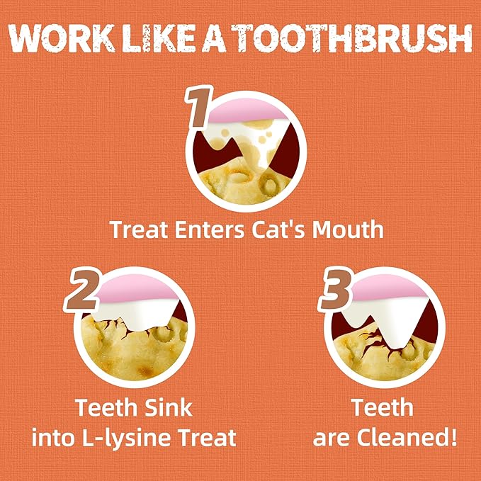 Just Try 16 oz Lysine Cat Treats - Lactoferrin Lysine for Cats Kittens to Support Immune - Cat Allergy Relief - Sneezing, Runny Nose, Watery Eyes -Training Treats