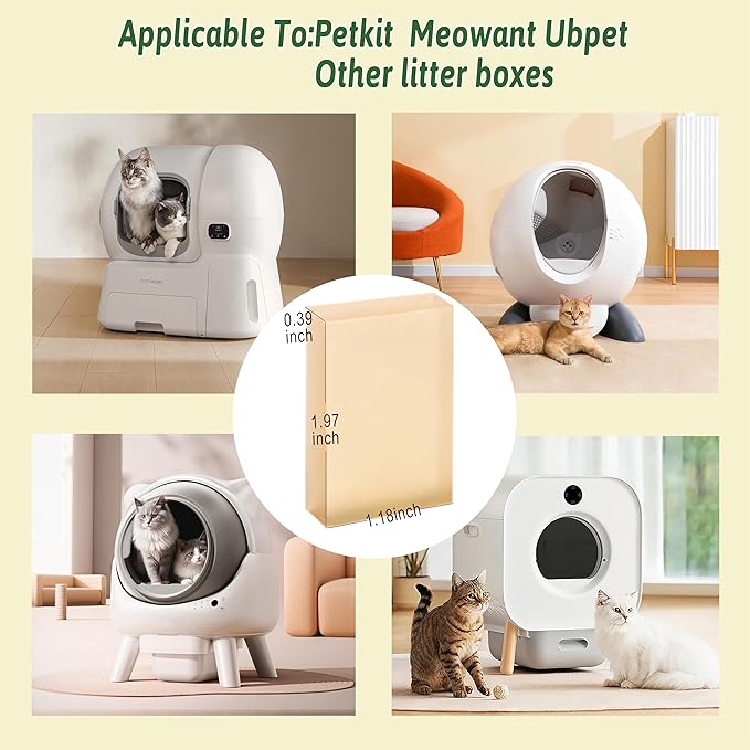 Cat Litter Deodorizer Replacement for Self-Cleaning Cat Litter Box - Pet Odor Eliminator Refills (4 Pack)