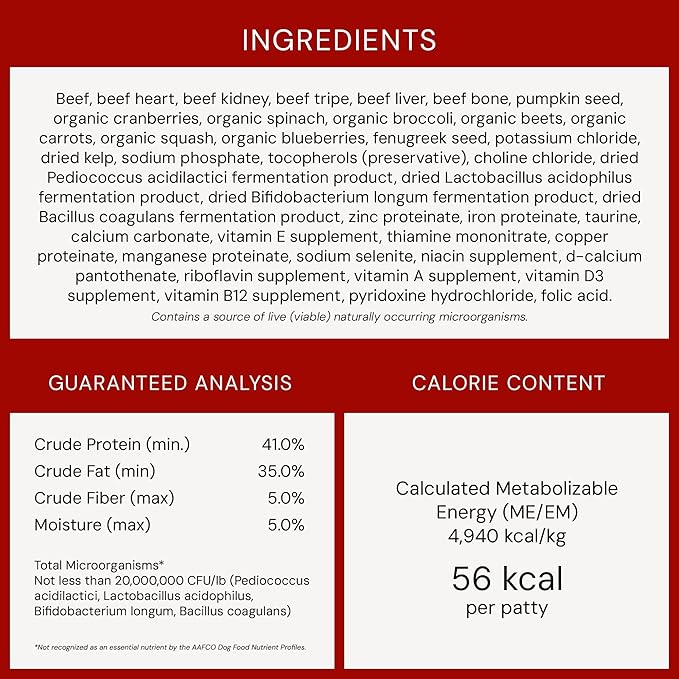 Stella & Chewy's Freeze-Dried Raw Dinner Patties - Beef Recipe - High Protein Grain-Free Puppy & Dog Food - Perfect For Picky Eaters - 5.5 oz