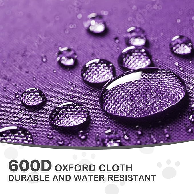 MoNiBloom 3 Wheels Pet Dog Cat Stroller for Small Medium Dogs Cats, Lightweight Foldable Jogger Stroller w/Storage Basket and Cup Holder, Purple