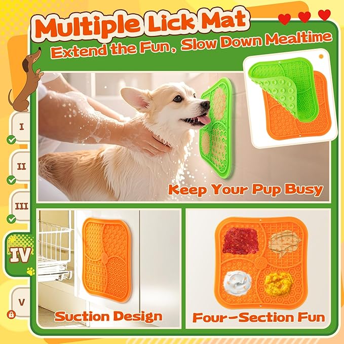 10 Pack Complete Dog Puzzle Toys Set-Dog Lick Mat & Feeding Bowl with Suction Cups for Small & Medium Breeds,Enrichment Toys for IQ Training & Mentally Stimulating