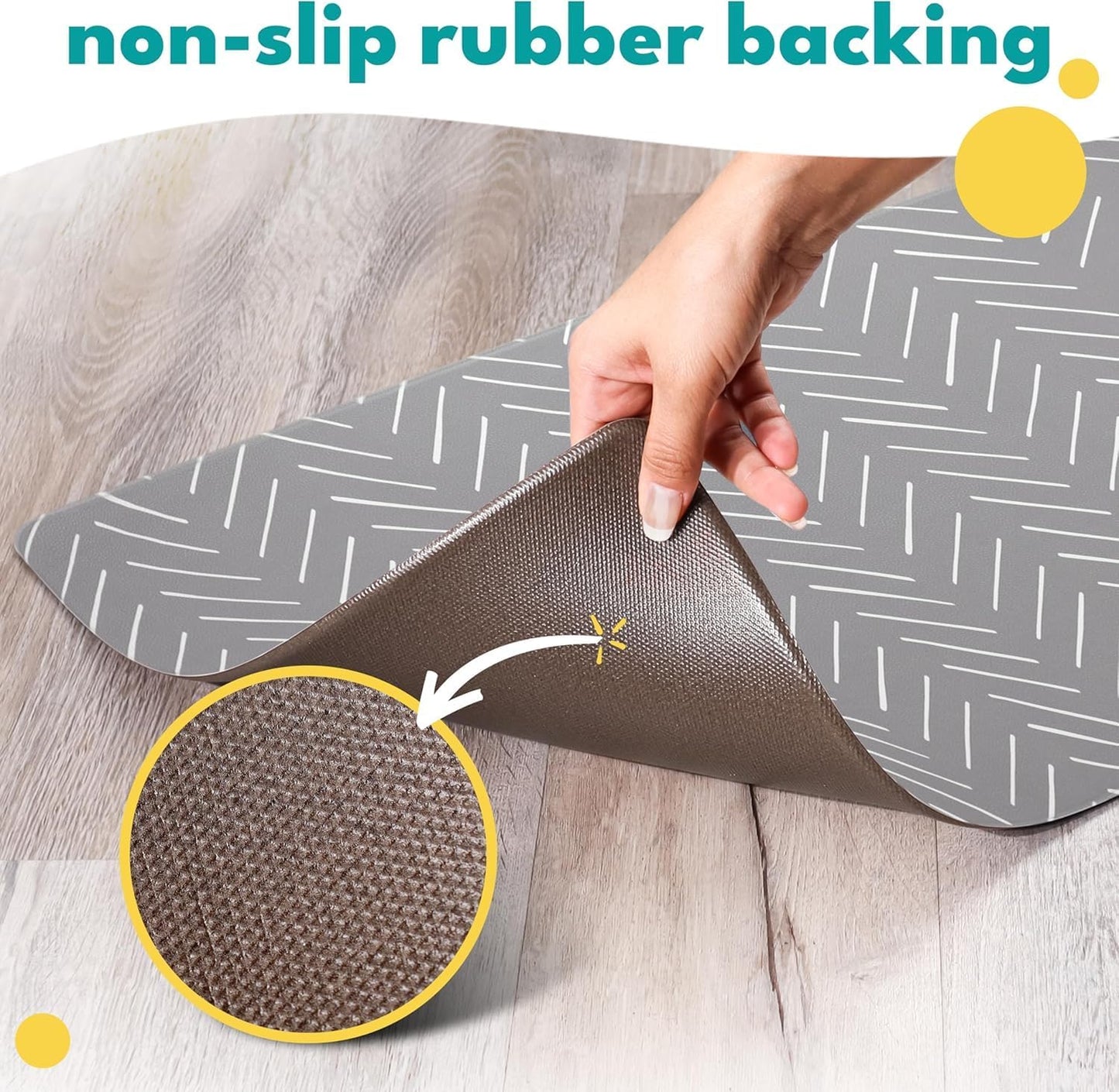 NALALAS Dog Mat for Food and Water, Cat Feeding Mat | Waterproof Dog Bowl Mat | Non-Slip Pet Food Mat for Floors | Pet Mats for Food and Water | Easy to Clean