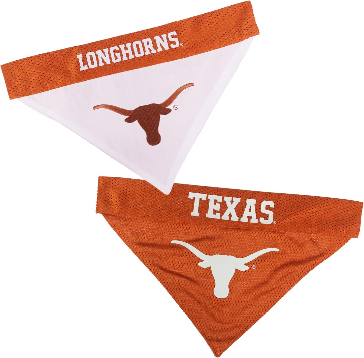 Pets First Collegiate Pet Accessories, Reversible Bandana, Texas Longhorns Size XX-Large