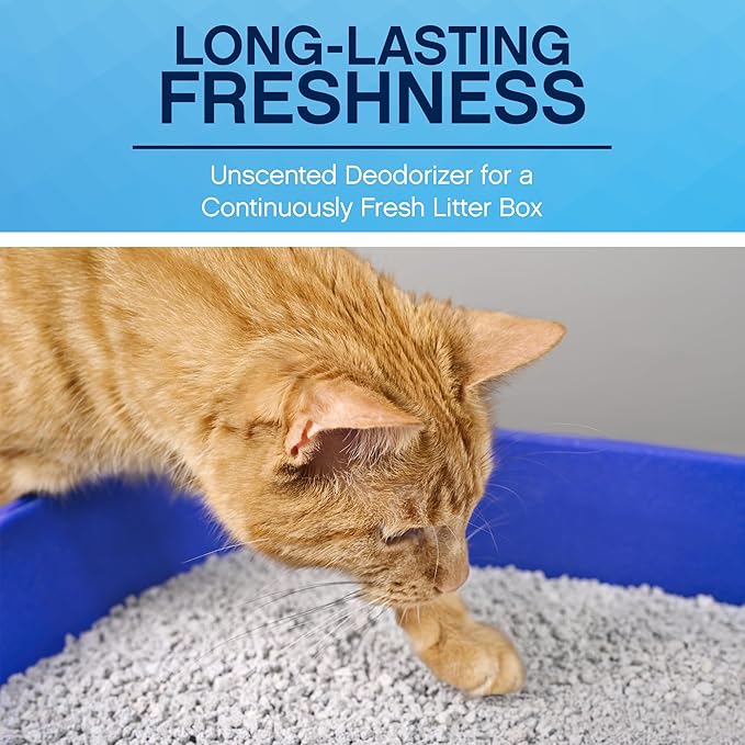Cat Litter Deodorizer - Unscented Odor Eliminator & Litter Box Cleaner & Freshener, Non-Tracking, Dust-Free, Easy Clump & Seal, Stain & Odor Control, Advance Odor Control Technology - 16oz